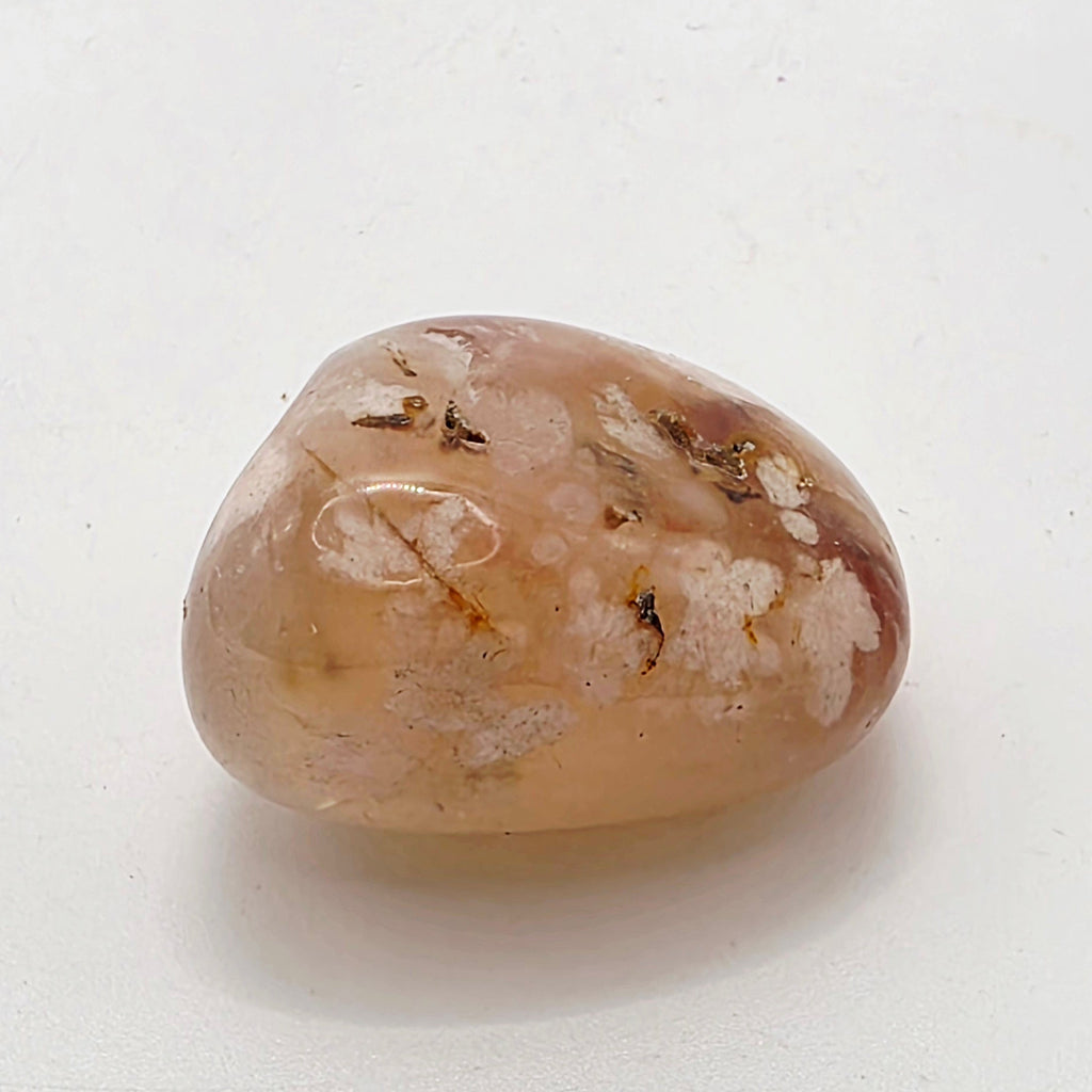 Flower Agate Tumbled Stone – Growth & Potential – Natural Crystal with Flower Inclusions