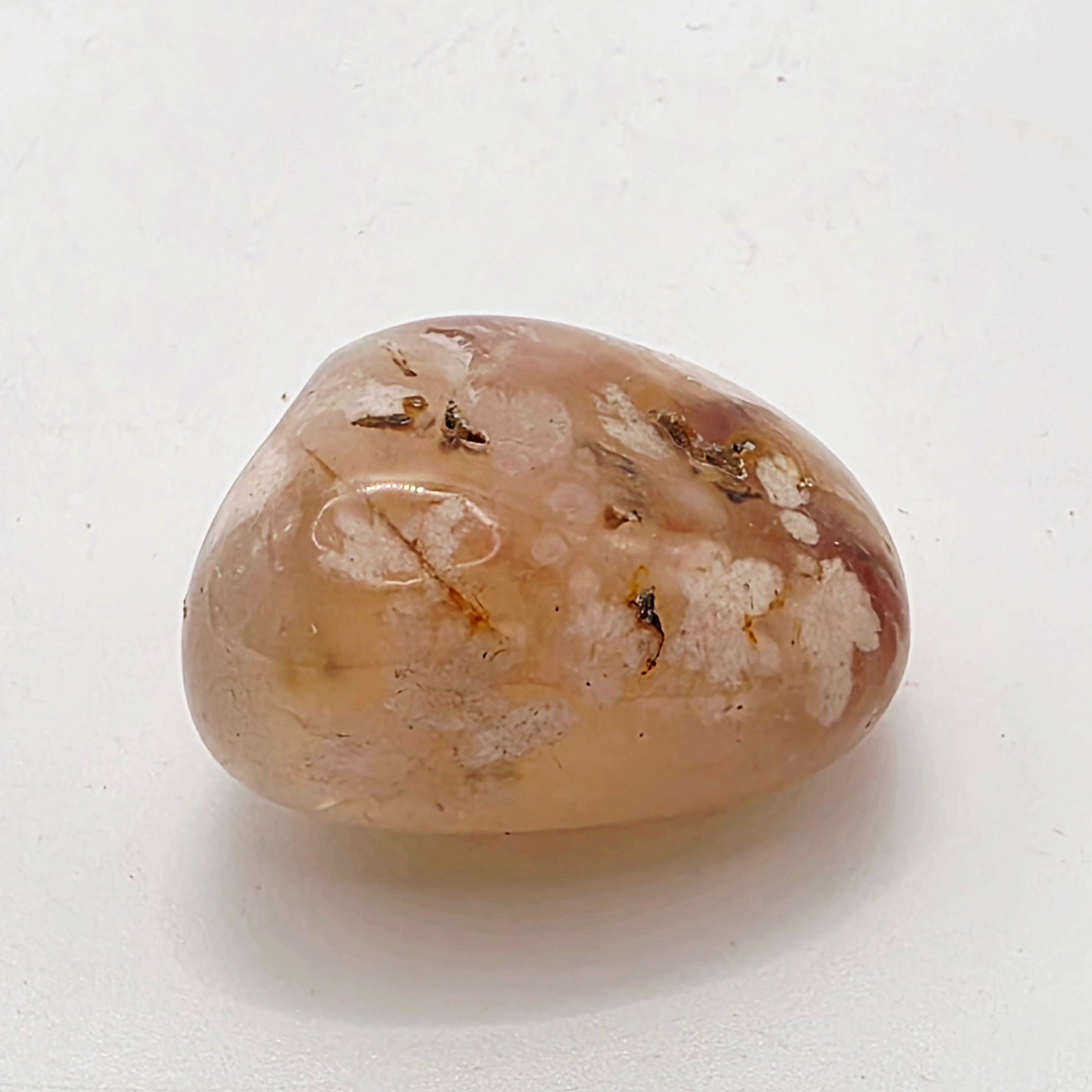 Flower Agate Tumbled Stone – Growth & Potential – Natural Crystal with Flower Inclusions