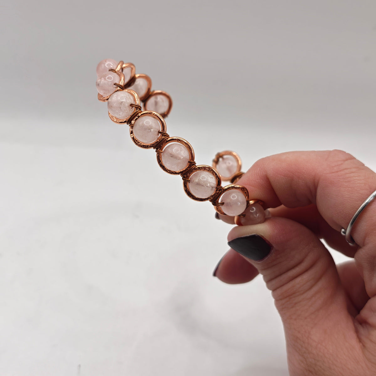 Copper & Rose Quartz Bracelet for Love