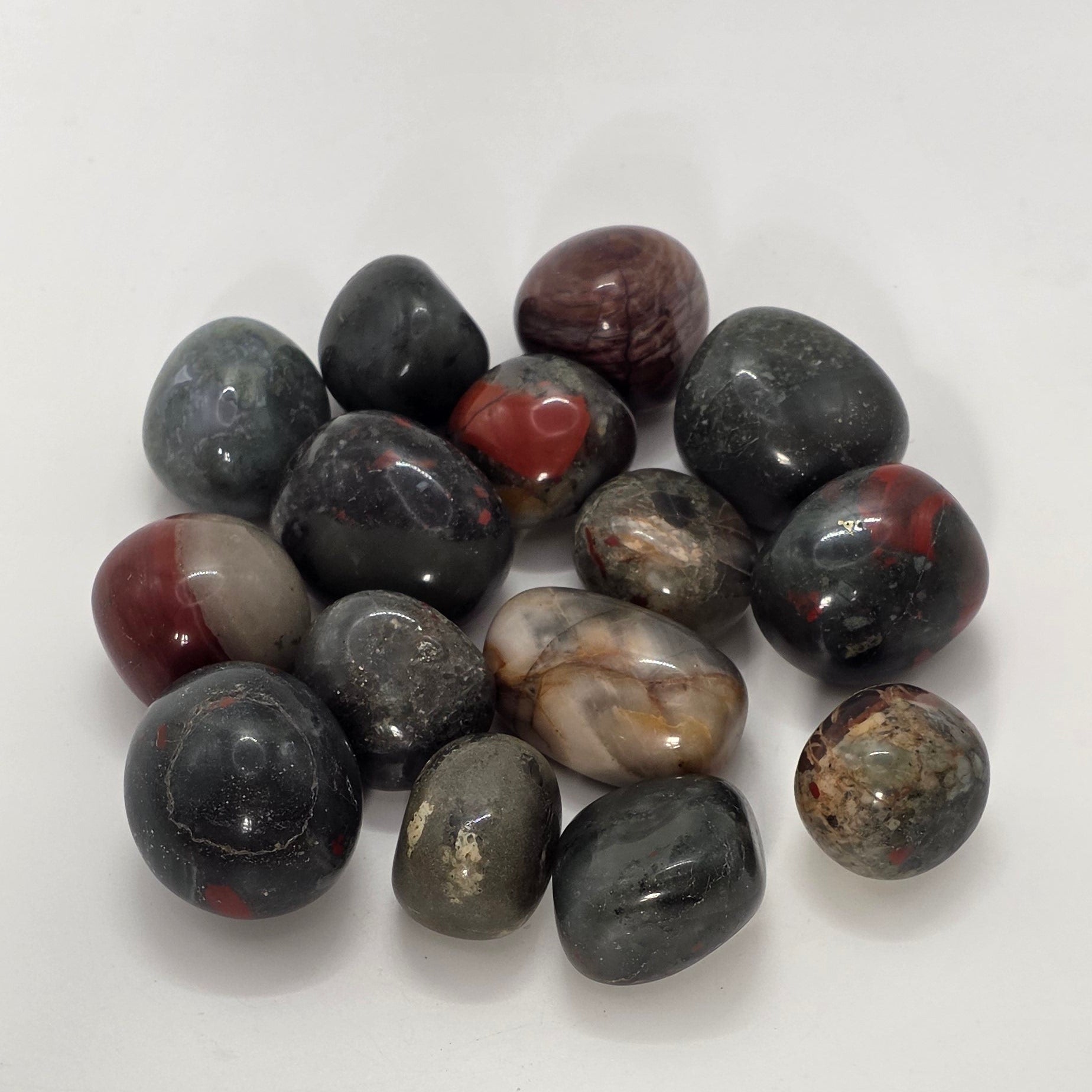 Bloodstone Tumblestones – Courage, Vitality & Purification