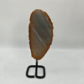 Beige, White & Grey Agate Slice on Stand – 19.5cm