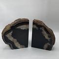 Natural Agate Bookends – Black, Beige & Brown (3.2kg)