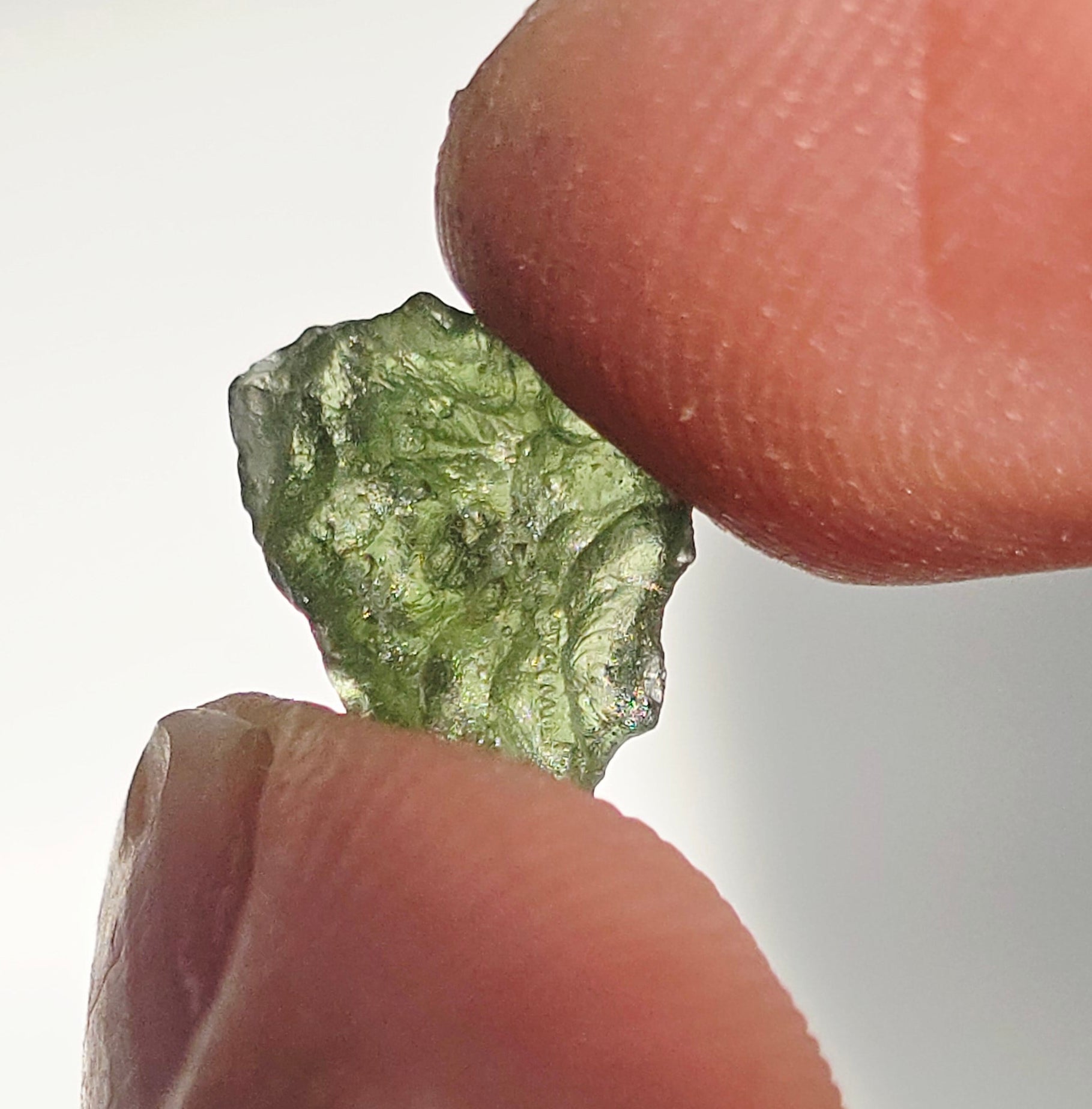 Genuine Moldavite Raw Chip – Transformation & High Vibration 0.6 - 0.7g