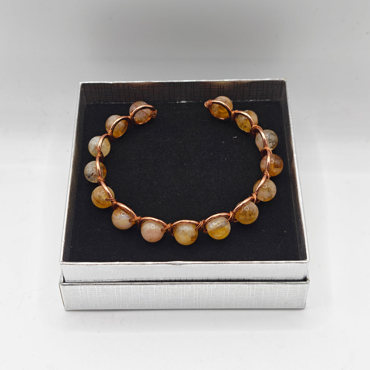 Copper & Natural Citrine Bracelet for Abundance
