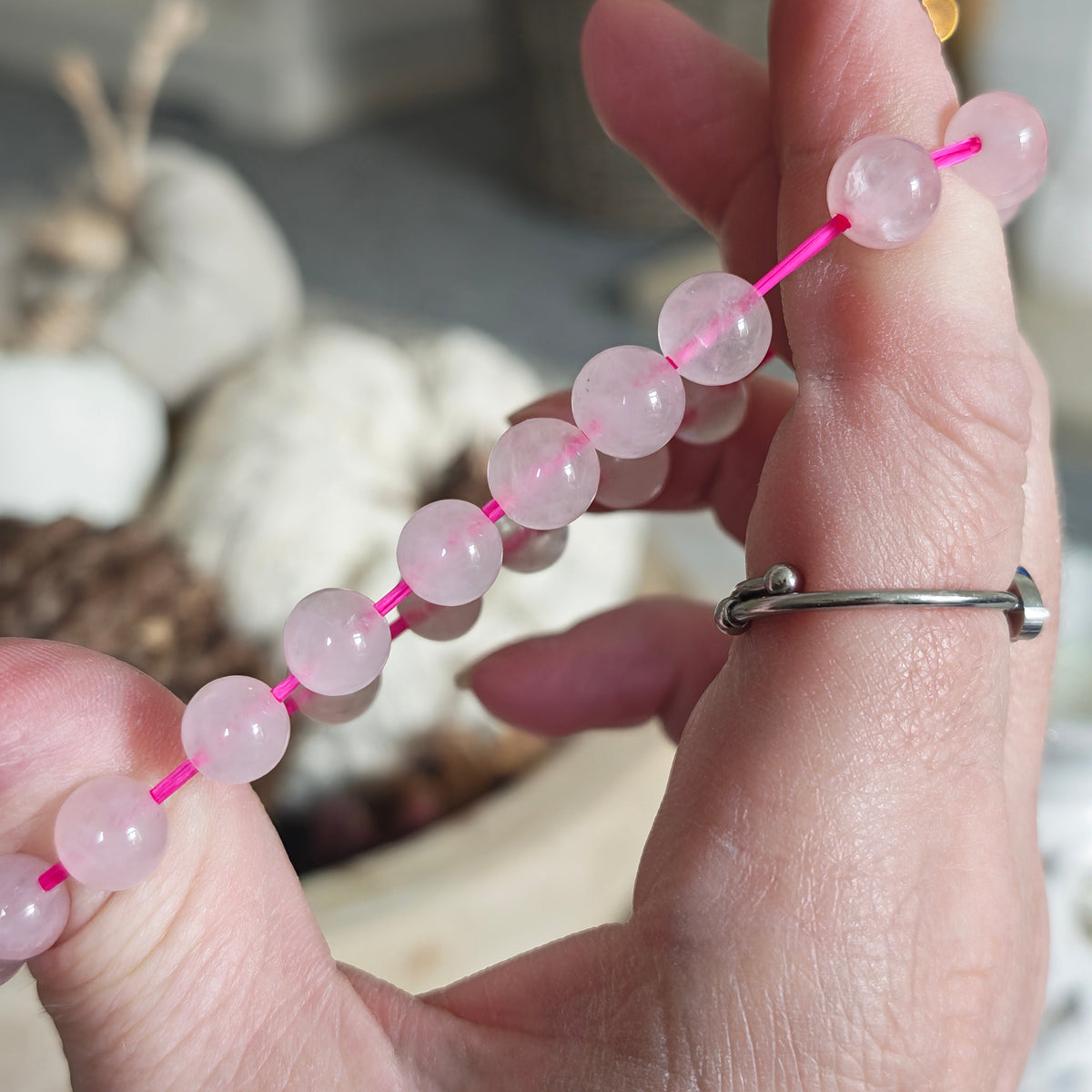 Natural Rose Quartz Bracelet A+ Grade
