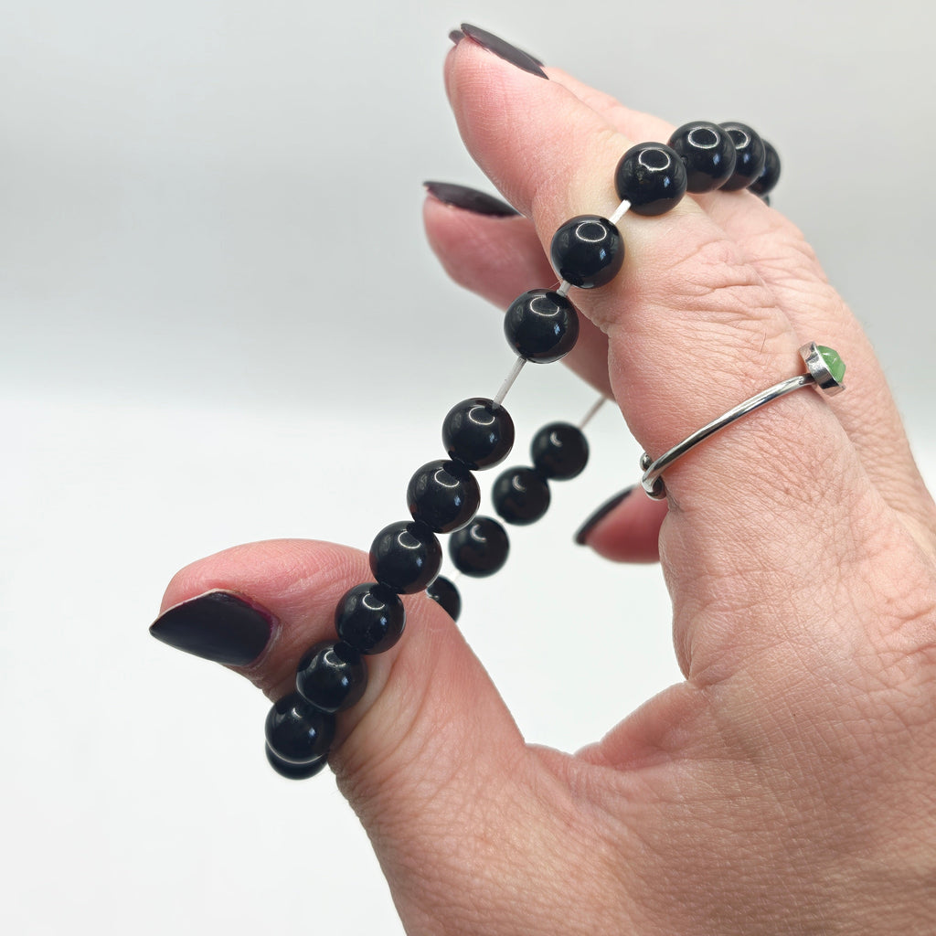 Black Tourmaline Bracelet A+ 8mm for Protection