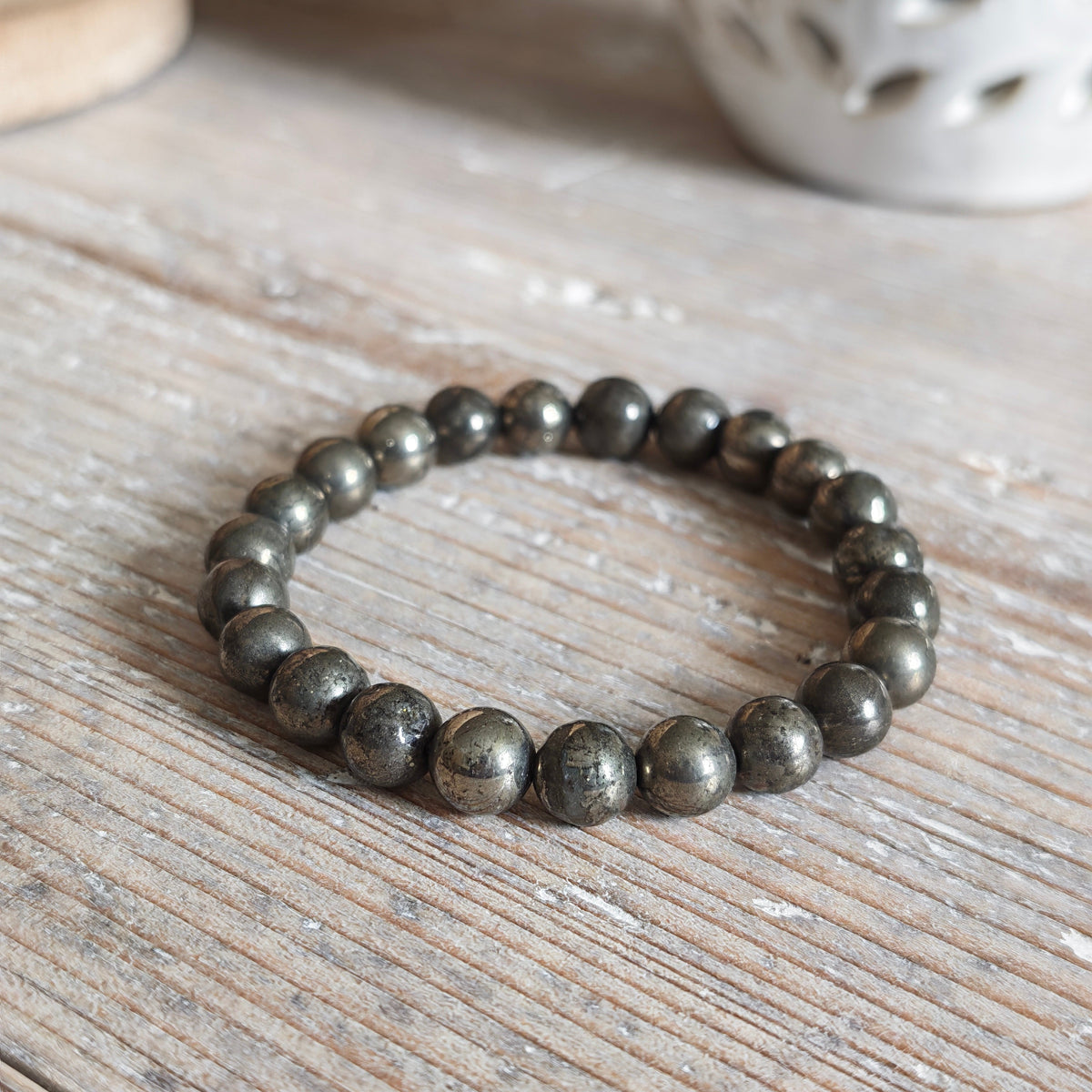 Pyrite Bracelet A+ 8mm for Abundance & Success