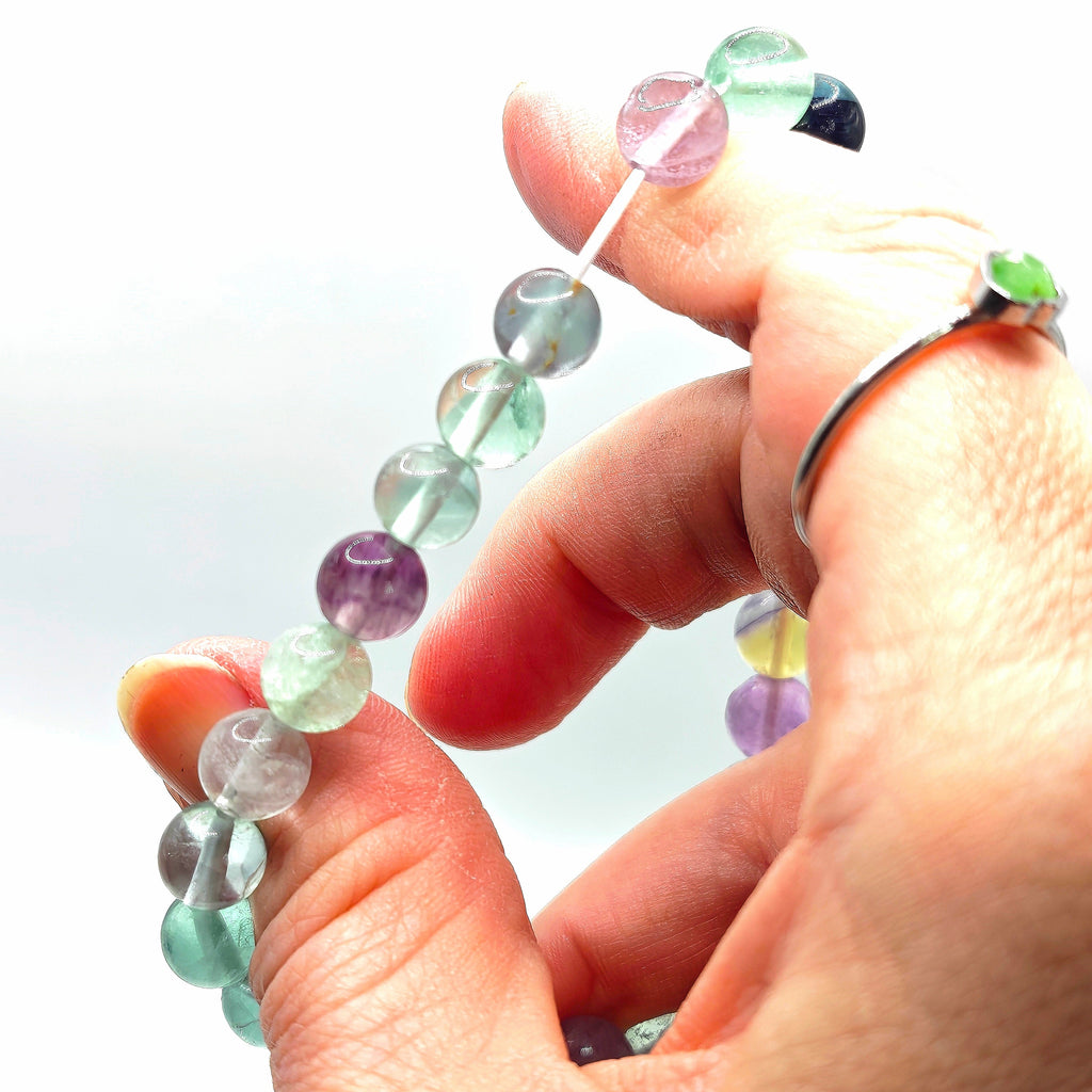 Fluorite Crystal Bracelet – 8mm Healing Gemstone