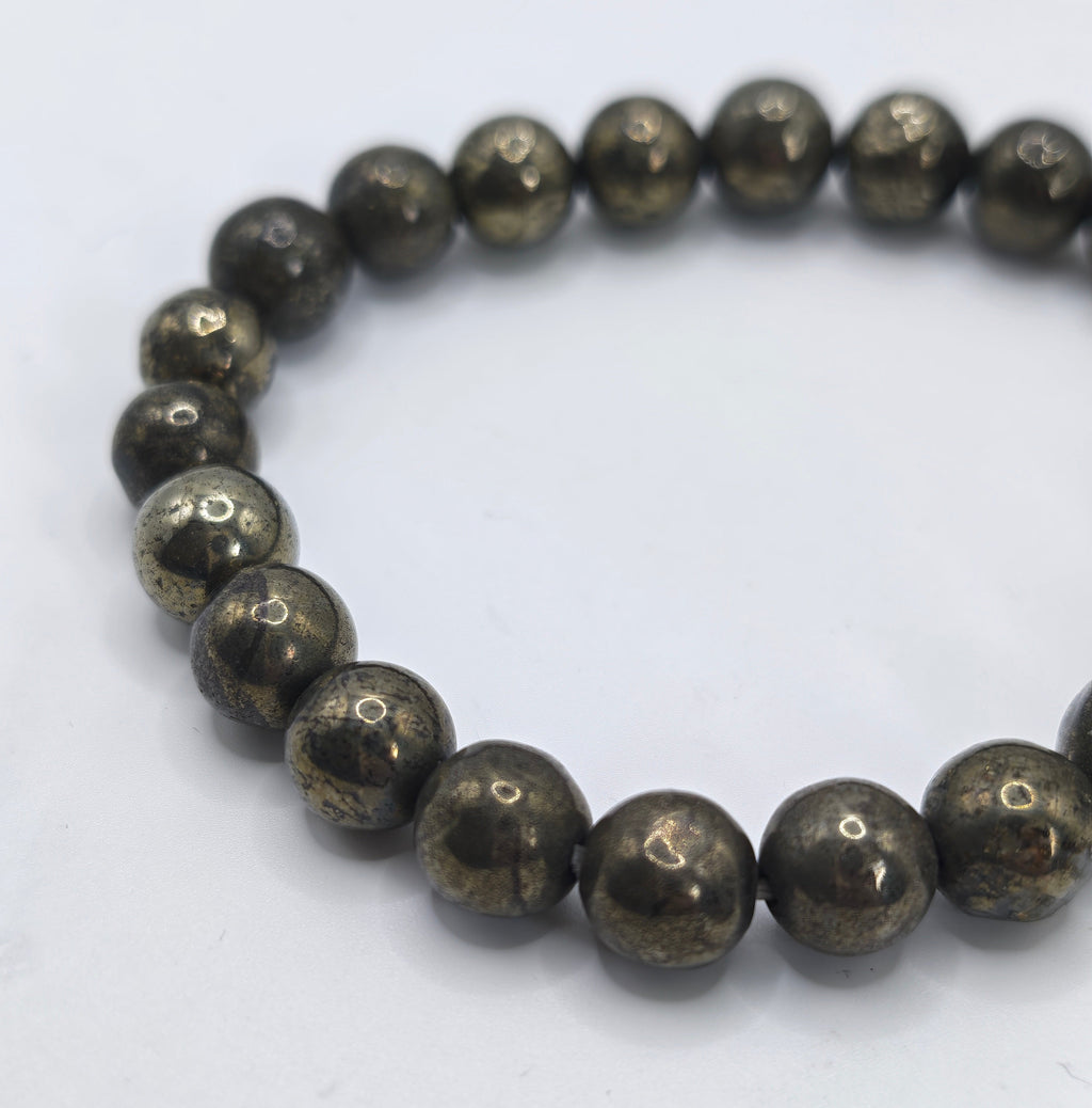 Pyrite Bracelet A+ 8mm for Abundance & Success