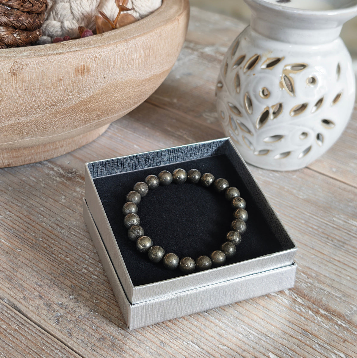 Pyrite Bracelet A+ 8mm for Abundance & Success