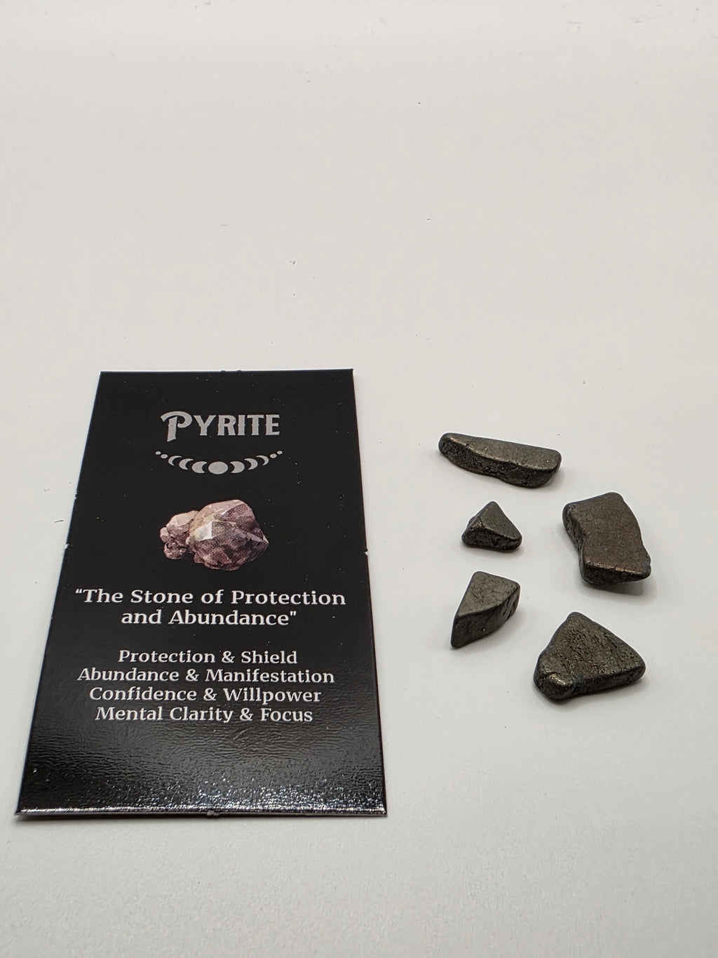 Pyrite Incense Sticks – Crystal Magic Range by Hari Darshan – with Mini Crystals & Info Card