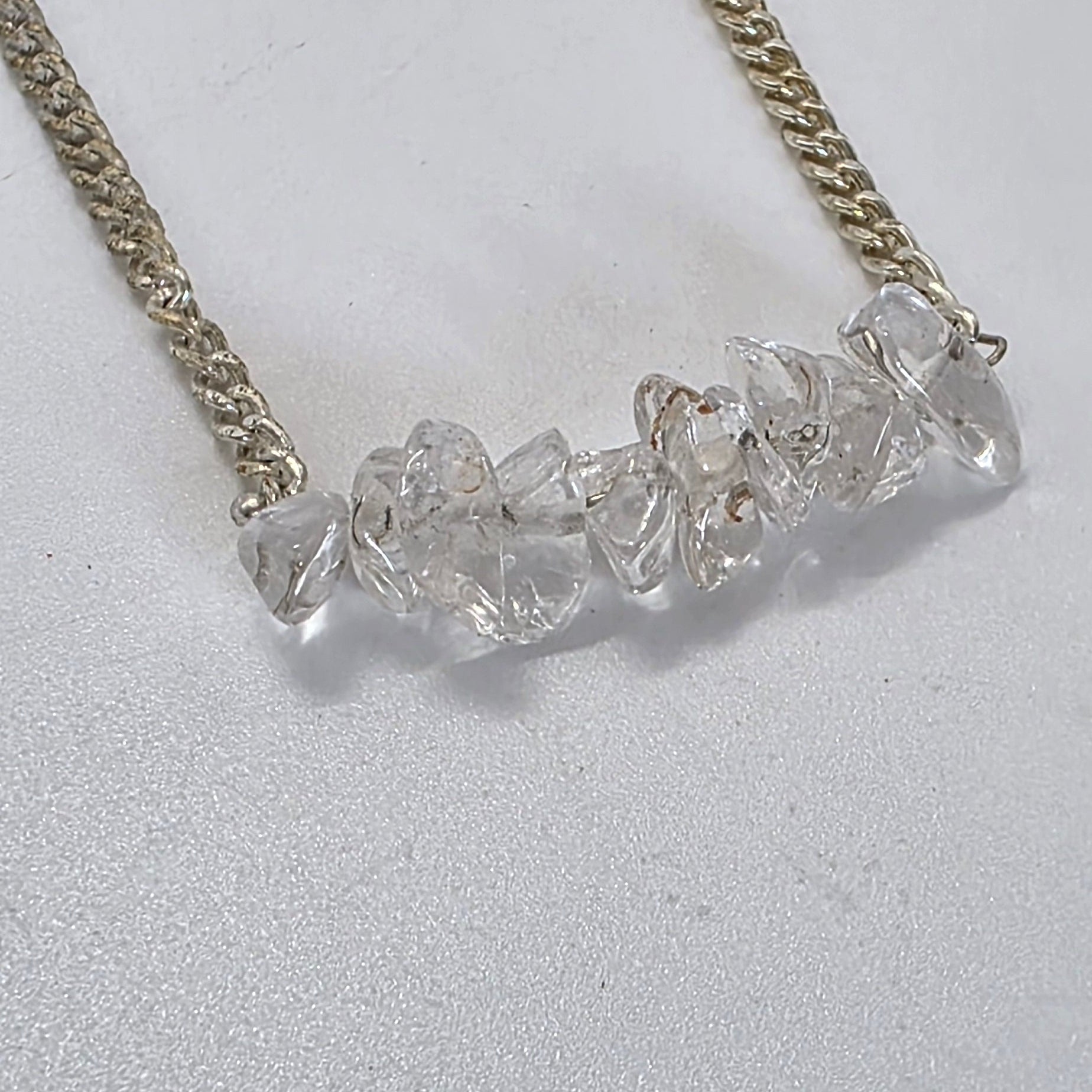 Silver Chain Chip Bracelet – Natural Gemstone Chip Bracelet – Choose Your Stone
