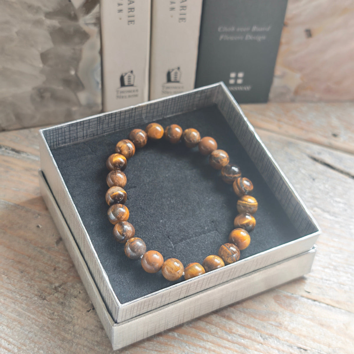 Tiger Eye Beaded Bracelet A+ 8mm for Confidence