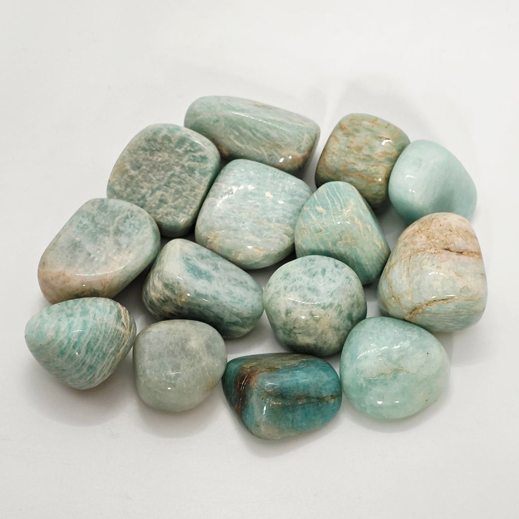 Amazonite Tumbled Stone – Tranquility & Truth – Green-Blue Crystal