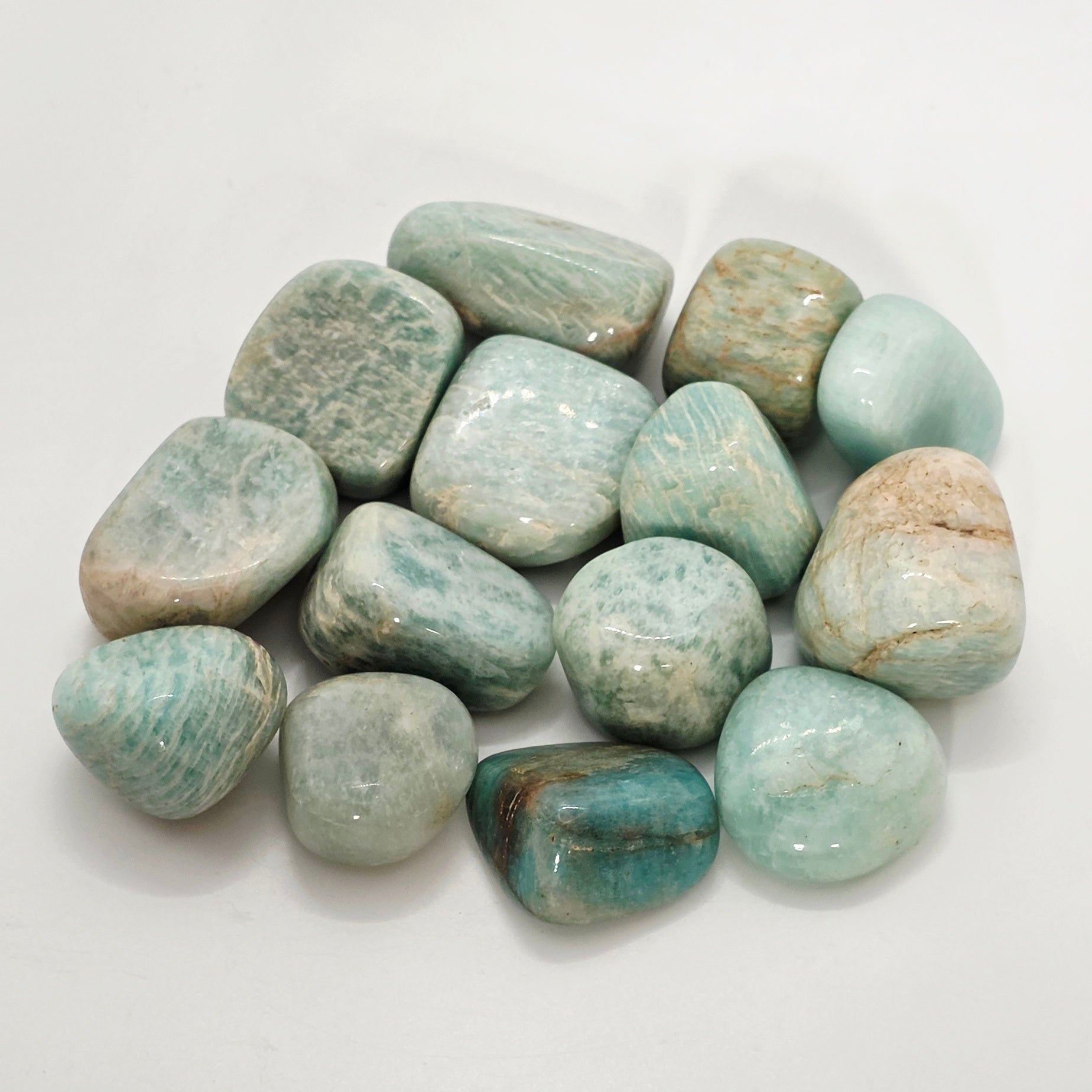 Amazonite Tumbled Stone – Tranquility & Truth – Green-Blue Crystal