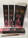 Rose quartz incense crystal magic range full set – incense sticks, mini crystals, and information card